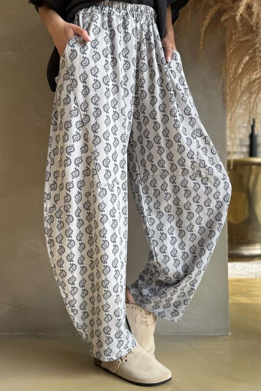 Indira Classic Barrel Pant Smoke & Storm